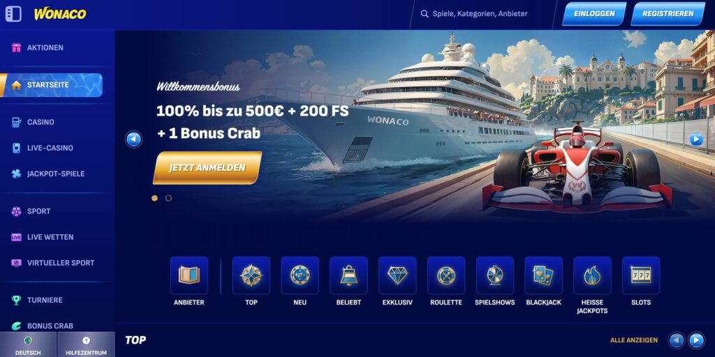 Wonaco Casino Deutschland Bonus